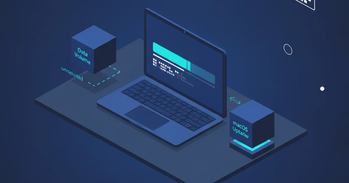 Illustration for the article “macOS 26.6.1 updater cleared of deleting apps: the Data volume is unmounted (August 16, 2026)”